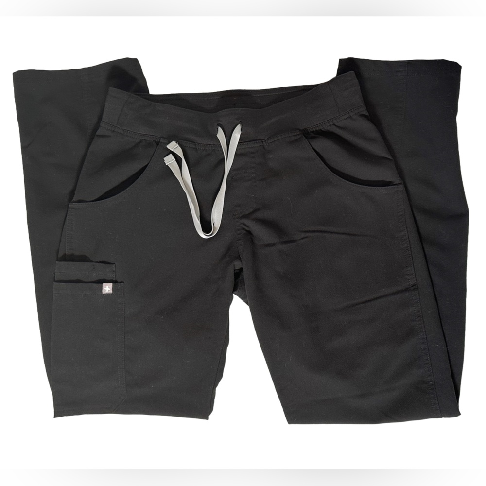Figs Black Kade Cargo Scrub Pants with Gray Accents - Picture 6 of 8